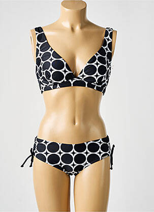 Costum de baie din două piese elasticitate sutien cupe întregi cu decolteu înalt negru SUNMARIN femeie