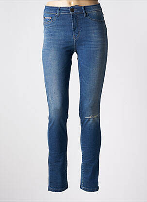 Blugi skinny efect uzat decolorat talie înaltă albastru DN.SIXTY SEVEN femeie