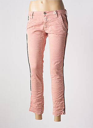Pantalon 7/8 elasticitate talie joasă roz PLEASE femeie