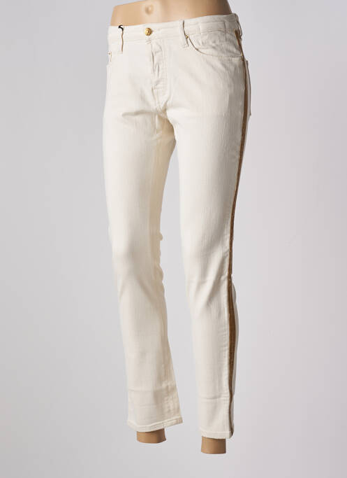 Blugi cu croială slim bej SCHOOL RAG femeie