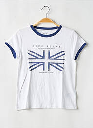 Tricou croială cambrată mâneci scurte albastru PEPE JEANS fille