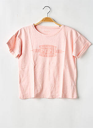 Tricou elasticitate mâneci scurte roz PEPE JEANS fată