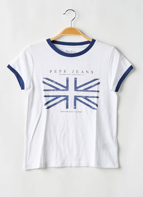 Tricou croială cambrată mâneci scurte albastru PEPE JEANS fille