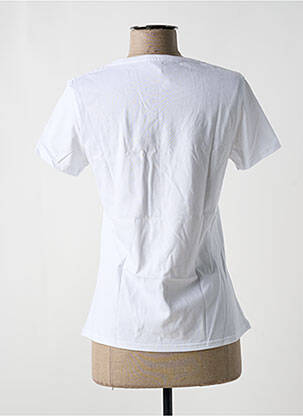 Tricou serigrafie mâneci scurte alb KARIBAN femeie