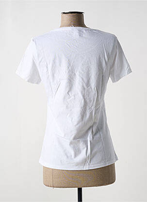 Tricou serigrafie mâneci scurte alb KARIBAN femeie