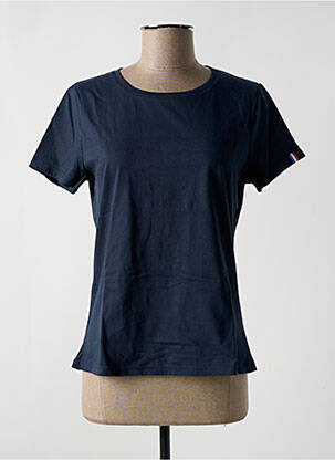 Tricou serigrafie mâneci scurte albastru KARIBAN femeie