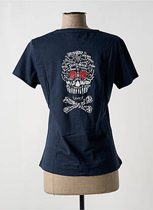 Tricou serigrafie mâneci scurte albastru KARIBAN femeie