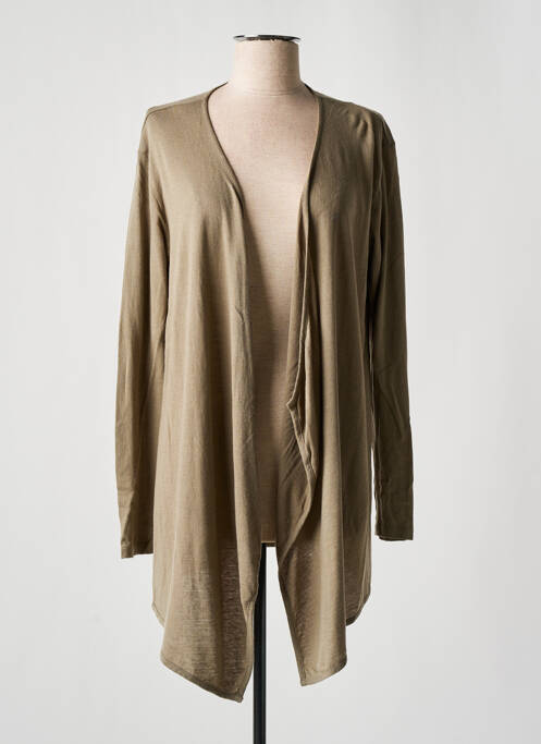 Vestă cu mâneci lungi verde MAJESTIC FILATURES femeie