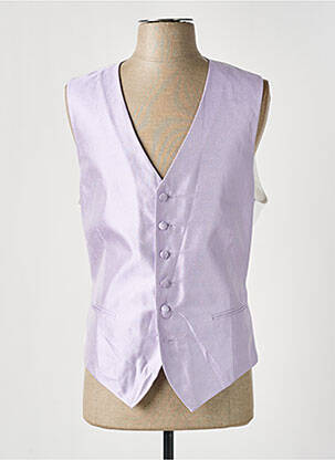 Vestă fără mâneci efect material satinat violet GRÈGE bărbat