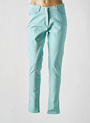 Pantalon slim talie joasă talie joasă albastru CHRISTINE LAURE femeie