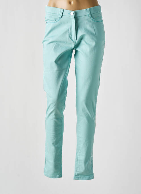 Pantalon slim albastru CHRISTINE LAURE femeie