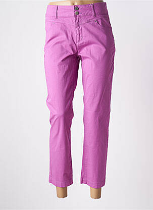 Pantalon 7/8 țesătură poplin mărime normală violet C'EST BEAU LA VIE femeie