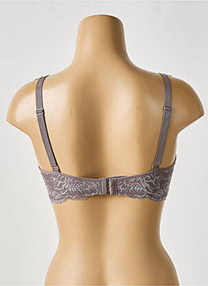 Sutien efect material satinat sutien cupe întregi cu decolteu înalt gri TRIUMPH femeie