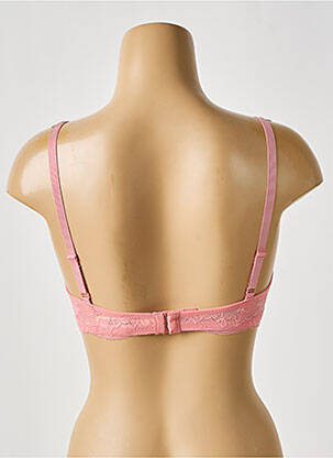 Sutien efect material satinat sutien cupe întregi cu decolteu înalt roz TRIUMPH femeie
