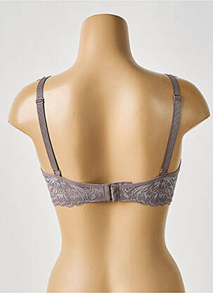 Sutien efect material satinat sutien cupe întregi cu decolteu înalt gri TRIUMPH femeie