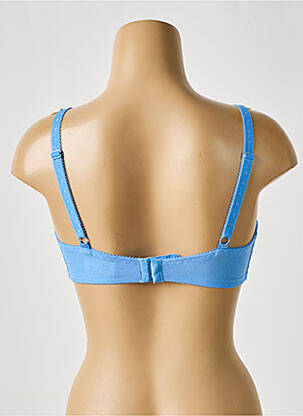 Sutien efect material satinat sutien cupe întregi cu decolteu înalt albastru TRIUMPH femeie