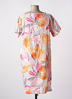 Rochie midi imprimeu floral mâneci scurte portocalie BETTY BARCLAY femeie