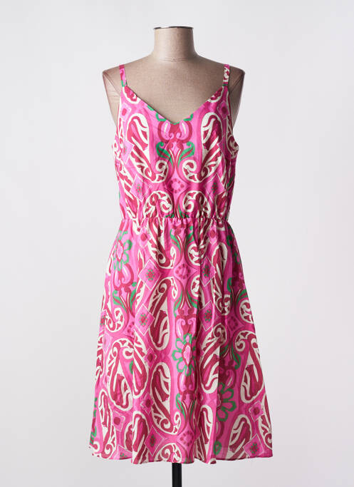 Rochie midi roz C'EST BEAU LA VIE femeie