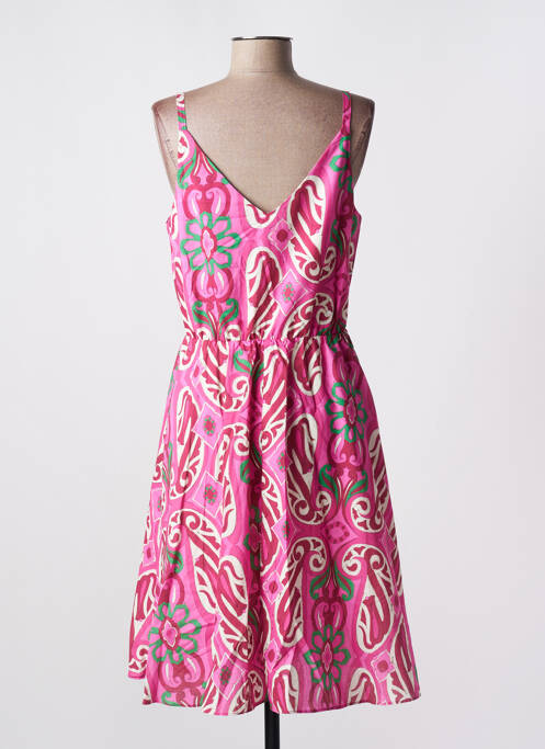 Rochie midi roz C'EST BEAU LA VIE femeie