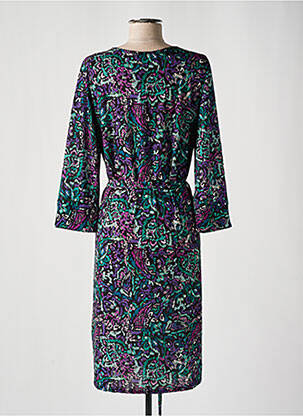 Rochie midi croială fluidă mâneci lungi violet DIANE LAURY femeie