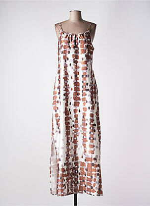 Rochie lungă maro ESTEL COLLECTION femeie