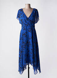 Rochie midi croială fluidă mâneci scurte albastru ESPRIT femme