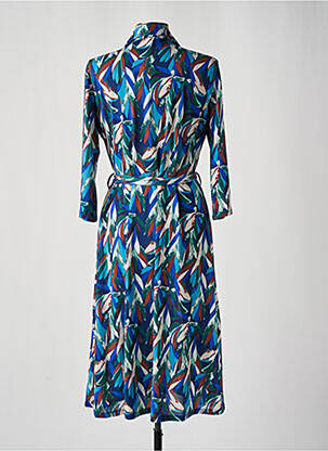 Rochie midi mâneci 3/4 mâneci 3/4 albastru DIANE LAURY femeie