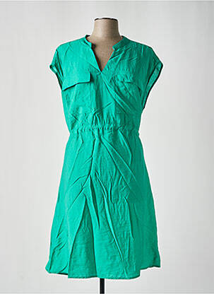 Rochie midi mâneci scurte mâneci scurte verde C'EST BEAU LA VIE femeie