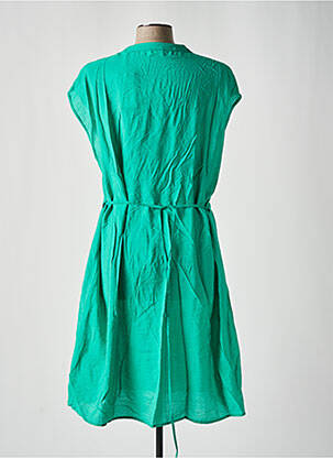 Rochie midi mâneci scurte mâneci scurte verde C'EST BEAU LA VIE femeie
