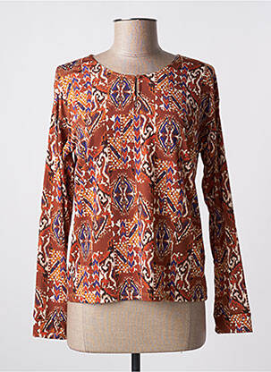 Tricou mâneci lungi mâneci lungi maro DIANE LAURY femeie
