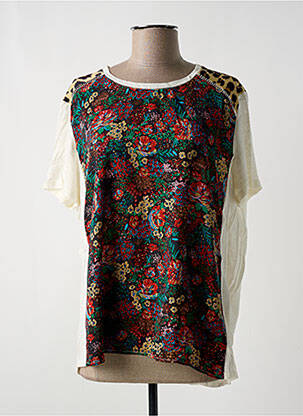 Top croială fluidă mâneci scurte bej SCOTCH & SODA femeie