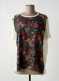 Top croială fluidă mâneci scurte bej SCOTCH & SODA femme