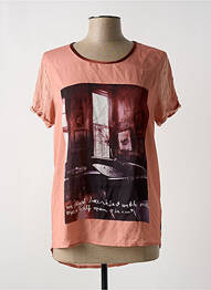 Top imprimeu fantezie mâneci scurte portocaliu MAISON SCOTCH femeie