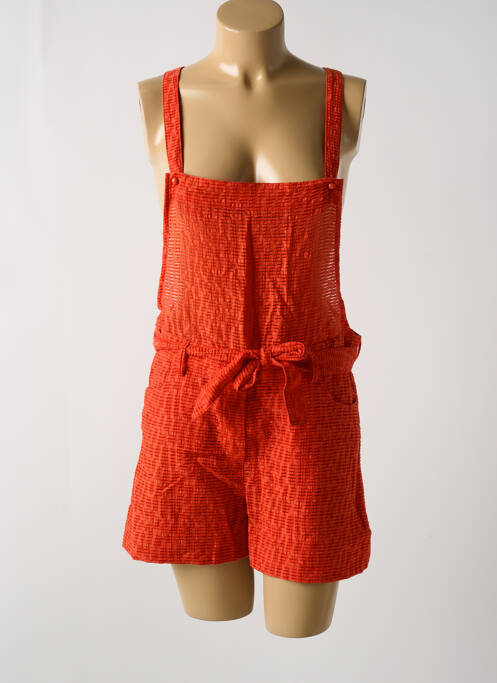 Salopetă scurtă buzunare bretele subțiri portocaliu SESSUN femme