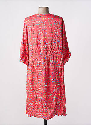 Rochie midi mâneci 3/4 mâneci 3/4 roz BLEU TANGO femeie