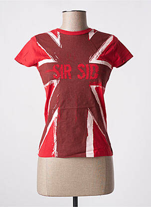 Tricou serigrafie mâneci scurte roșu SIR SID femeie