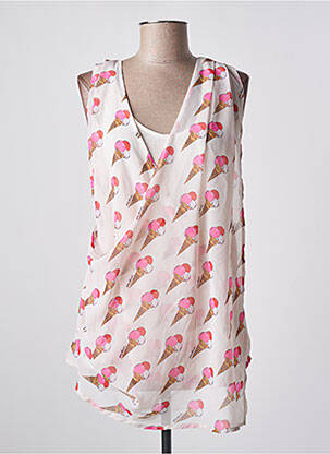 Tunică fără mâneci roz ANDY WARHOL BY PEPE JEANS femeie