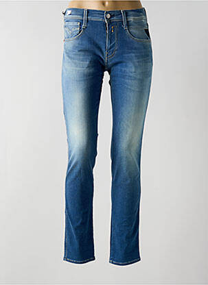 Blugi cu croială slim albastru REPLAY femeie