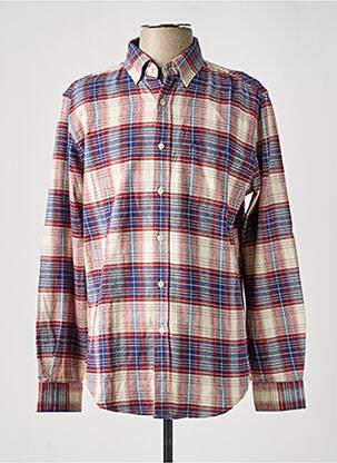 Cămașă cu mâneci lungi imprimeu scoțian bej BY CHARLIE B homme