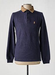 Polo mâneci lungi mâneci lungi albastru MCS homme
