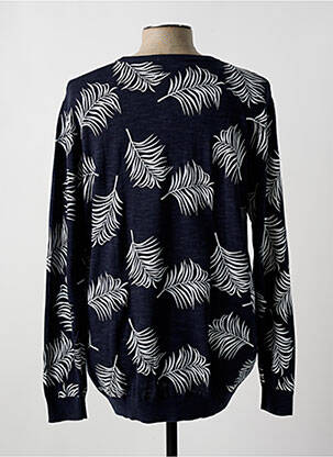Pulover țesătură melanj mâneci lungi albastru KNOWLEDGE COTTON APPAREL bărbat