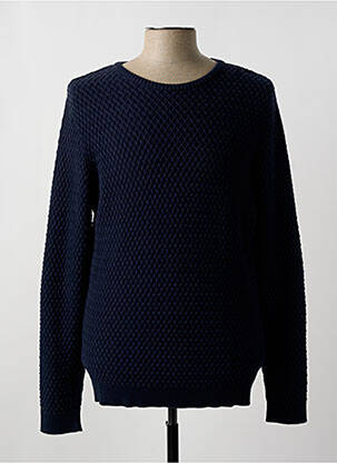 Pulover albastru închis KNOWLEDGE COTTON APPAREL bărbat