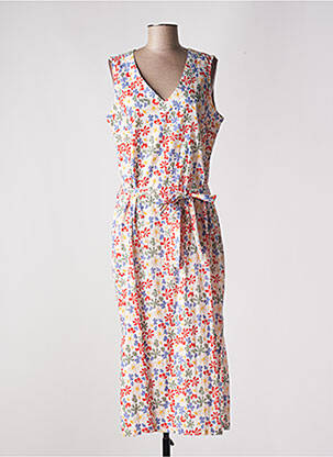 Rochie midi imprimeu floral fără mâneci alb ÉTYMOLOGIE femeie