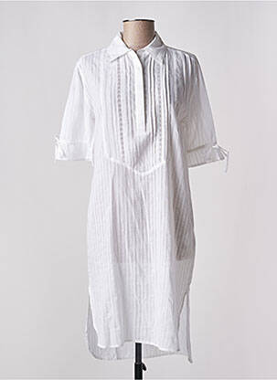 Rochie midi mâneci 3/4 mâneci 3/4 alb SCHOOL RAG femeie