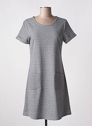 Rochie midi mâneci scurte mâneci scurte negru YERSE femeie