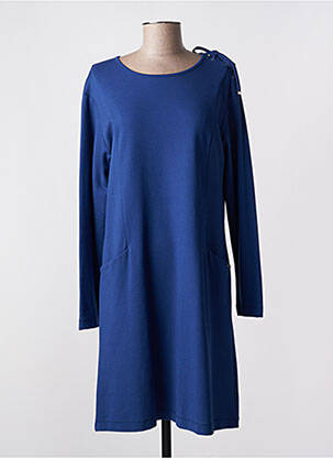 Rochie midi mâneci lungi mâneci lungi albastru MALOKA femeie