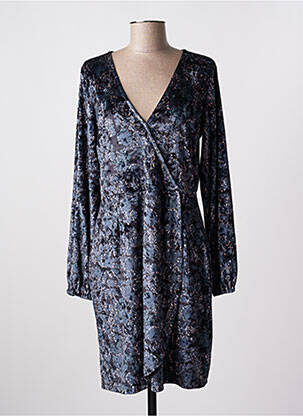 Rochie midi imprimeu floral mâneci lungi albastru GARCIA femeie