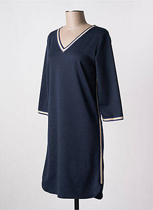 Rochie scurtă mâneci 3/4 mâneci 3/4 albastru C'EST BEAU LA VIE femeie