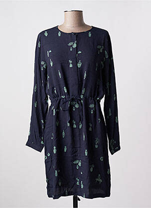 Rochie midi croială fluidă mâneci lungi albastru NICE THINGS femeie