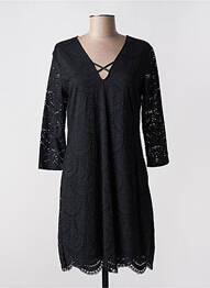 Rochie midi mâneci 3/4 mâneci 3/4 negru LOVIE & CO femme